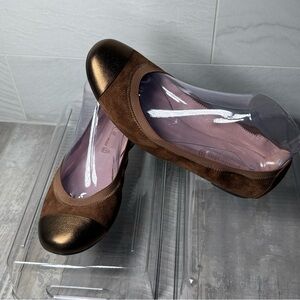 Pretty Ballerinas Chocolate and Metallic Flats European size 39 (US 8-8.5)